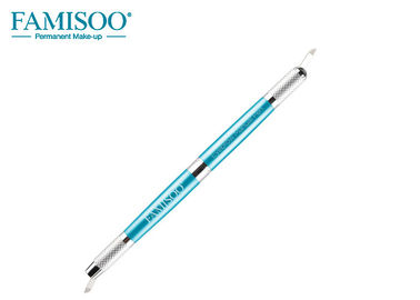 أزرق اللون دليل الحاجب الوشم القلم الفولاذ المقاوم للصدأ ، Microblading القلم الوشم
